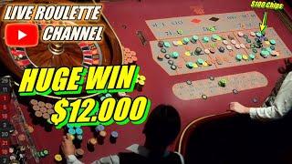  LIVE ROULETTE | HUGE WIN 12.000 In Casino Las Vegas  $100 Chips Bets Exclusive  2024-11-15