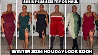 Plus Size SHEIN Try On Haul | Winter 2024 Outfits | Holiday Dresses | Curvy Style | Size 2X