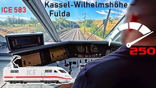 250 km/h aus Lokführersicht | ICE 583 Kassel-Wilhelmshöhe - Fulda | ICE-Führerstandsmitfahrt