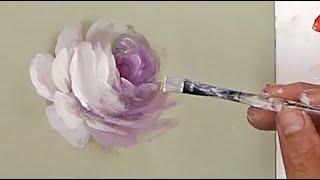 Painting a Beginning Rose with Acrylics