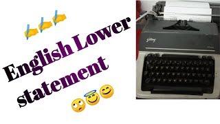 @Typewriter@Statement Explanation/English Lower Statement Explanation