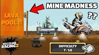 BIG LAVA POOL!!  MINE MADNESS MAP IN COMMUNITY SHOWCASE - Hill Climb Racing 2