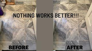 I've tried everything! This grout cleaner HANDS DOWN works the best (cleaning marble tile)