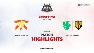 Fnatic ONIC PH vs Falcons AP Bren HIGHLIGHTS MPL PH S14 | FCAP VS FNOP ESPORTSTV