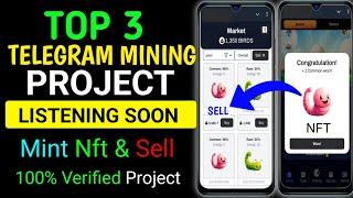 Top 3 telegram Mining Bot | Telegram mining project | Mint nft | Telegram crypto mining bot 2024