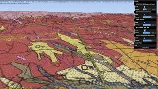 3D Map of Northeast Colorado with layers for geology, topography, aerial photos, roads, public lands