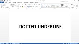 How to Make Dotted Underline In MS Word
