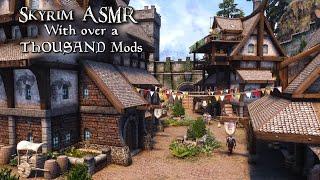 Skyrim ASMR  Walking Around Solitude With Over 1,000 Mods  Living Skyrim