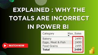 Why Incorrect Totals in Power BI ? How to Fix Incorrect totals | MiTutorials | #PowerBI