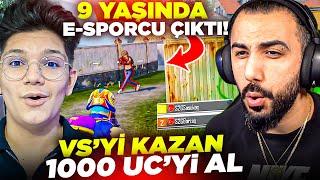 SASUKEYLE LOBİLERE GİRİP VS ATTIK 9 YAŞINDA E-SPORCU ÇIKTI! VS'Yİ KAZAN 1000 UC'Yİ AL | PUBG MOBILE