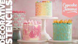 Cake Stencil Decorating Technique Masterclass | Awesome & Easy Cake Decoration | Cupcake Jemma