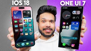 Apple iOS 18 vs Samsung ONE UI 7 - The Real winner