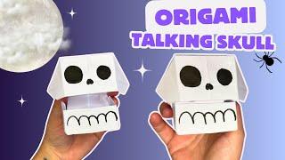 Talking paper skull origami Halloween | Origami de crânio de papel falante para o Halloween