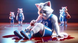 Cat playing Basketball Fulfilling Dad's Dream  #cat #ai #catlover #catvideos #aiimages #aicat