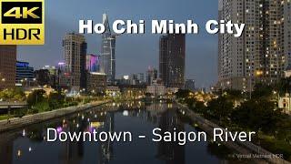 4K HDR | Walking Downtown Ho Chi Minh City - Walk along the Saigon River | Vietnam 2023