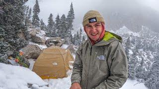 Winter survival camping above 10,000 ft... in a snowstorm!