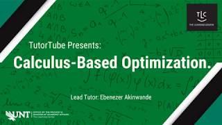 TutorTube: Calculus-Based Optimization