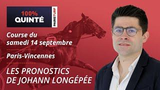 Pronostics Quinté PMU - 100% Quinté du Samedi 14 septembre à Paris-Vincennes