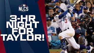 Chris Taylor has a HISTORIC night with 3 home runs!