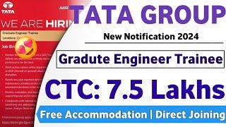 TATA (Air India) Recruitment 2024 | Freshers | Tata GET Job Vacancy 2024 | Tata Jobs 2024 | mnc jobs