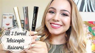 All Loreal Telescopic Mascaras Review & Demo