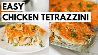 Easy CHICKEN TETRAZZINI CASSEROLE Recipe!