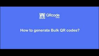 Generate bulk QR codes for every type of QR! | QR Code Chimp