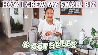 How I Grew My Small Business  From Zero to Sales & What I've Learned So Far 