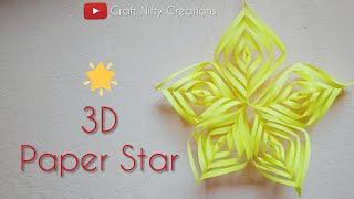 How to make easy 3D paper star | Craft Nifty Creations