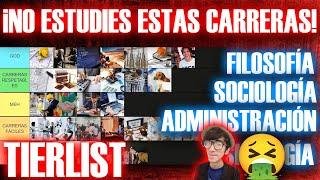  [TIERLIST] MEJORES y PEORES CARRERAS para ESTUDIAR || ¡No estudies!