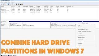 Combine Hard Drive Partitions in Windows 7