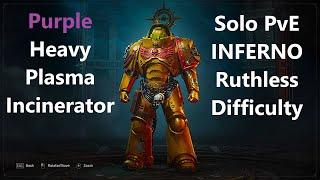 Space Marine 2 Purple Heavy Plasma Incinerator Solo PvE Build and Pure Gameplay Ruthless Difficulty