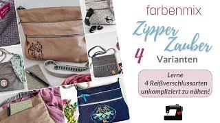 ZipperZauber-Tasche nähen, Tutorial, Schritt für Schritt, Nähanleitung von farbenmix