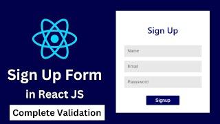 How To Make Login & Signup Form in React JS | React JS Registration Form | React JS Project