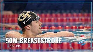 Nic Fink Gets the Gold in Men's 50M Breaststroke | 2023 TYR Pro Swim Series Westmont