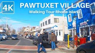 [4K] WARWICK, RI - Walking Tour of Pawtuxet Village in Warwick, Rhode Island - New England Travel