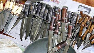 Random Visit of Knife Making Factory, Huge Variety of Hunting Knives