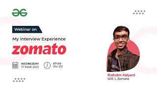 Webinar | My Interview Experience at Zomato