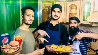 HOMEMADE ZINGER BURGER DURING LOCKDOWN | MR B VLOGS | VISHAL GHOURI | SHAZAD BHATTI | KENNY GILL