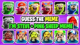 Guess Meme Song, Pink Sheep + I'm Steve Meme In Different Universes..! #507