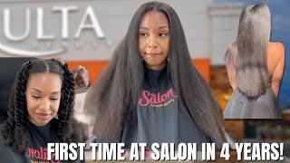 Ulta Salon Silk Press my Natural Hair! First time at Salon in 4 years!