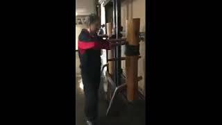 Wooden Dummy form by Master Sifu Sam Chan