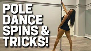 Easy POLE DANCE SPINS for BEGINNERS! | Pole Dance Spins, Tricks, Transitions and Combos | Janay Way