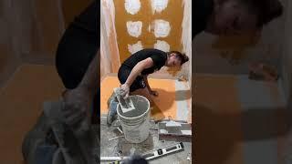 Waterproofing shower using Schluter! DIY waterproof your shower! Easy way to waterproof shower!