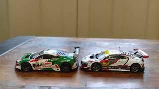 Which is best? - Tarmac Works v MiniGT Honda nsx GT3 - scale 1:64