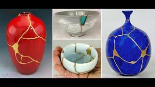 What is Kintsugi Art and Process? How is Kintsugi Repair Made?  Kintsukuroi Art Lesson and Metaphor