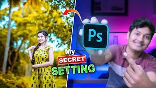 Yellow Tone Photo Editing Photoshop  |  My Photoshop Secret Setting   Educative Bikash