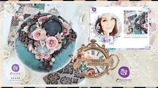 LOST IN WONDERLAND - Mixed Media Layout Tutorial For Prima Marketing Inc