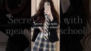 Secret codes with meaning for school part1 #lol #manahil #youtubeshorts