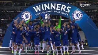 Chelsea lift the 2020/21 Champions League trophy! Winners for a second time!